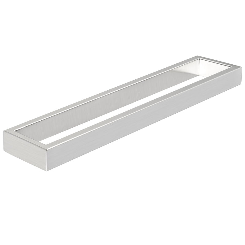 Sayayo Brushed Nickel Towel Bar for Bathroom, 16 Inch Hand Towel Holder Wall Mount Square Towel Ring SUS304 Stainless Steel Towel Rack