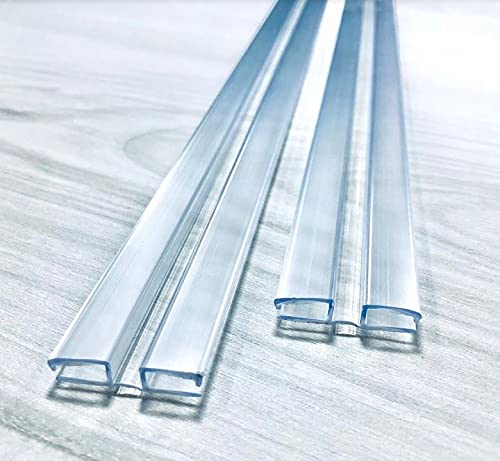 [Australia - AusPower] - DistinctAndUnique New Clear PVC Piano Style Living Hinge for 3/16" (4.5mm) Material: No Screws or Glue - DIY for Plexiglass, Acrylic, Glass & More (24 inch, 2 Pack) 