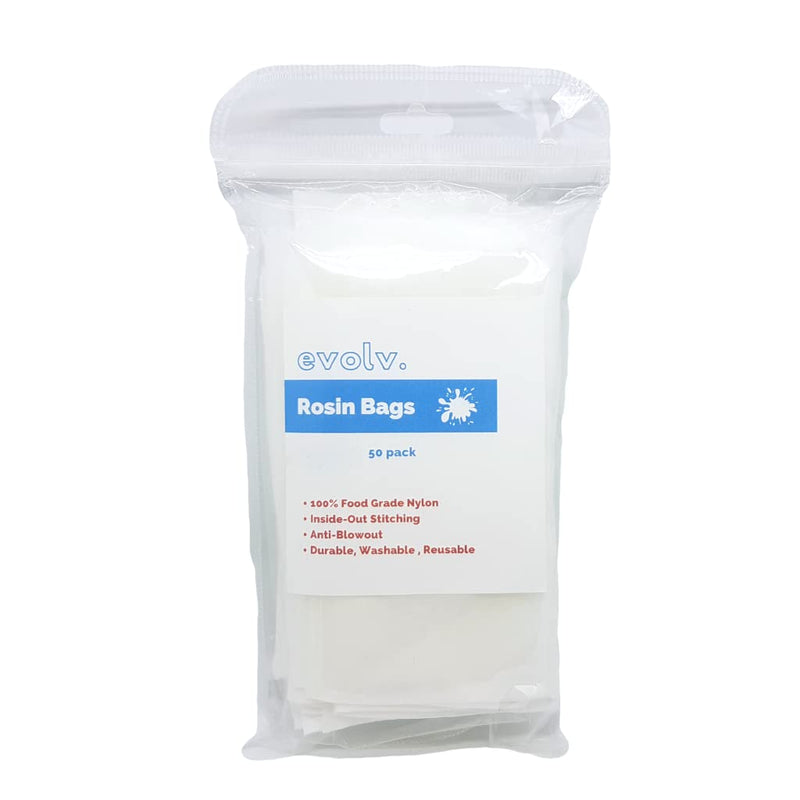 [Australia - AusPower] - EVOLV Premium Nylon Tea Filter Extraction Press Bags | 2.5" x 4.5" | 160u | 100 Pack 160 Micron 