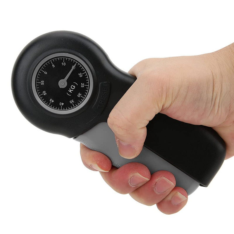 [Australia - AusPower] - Hand Dynamometer, Mechanical Grip Strength Tester Measurement Meter, Hand Gripper Grip Gauge for Grip Strength Measurer Black Grey 