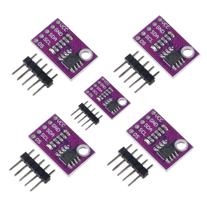 [Australia - AusPower] - 5PCS LM75 LM75A Temperature Sensor High Speed I2C IIC Interface High Precision Development Board Module 