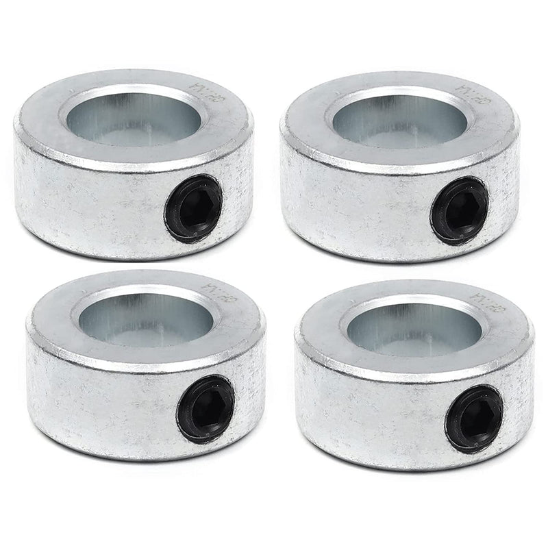 [Australia - AusPower] - (4-Pack) 5/8” Bore Solid Steel Shaft Collars with Zinc Plated Coating - Durable Shaft Collars Suitable for Machinery and Industrial Use 4 5/8" 