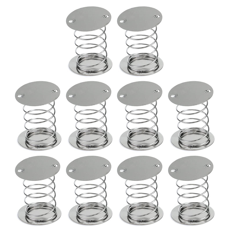 [Australia - AusPower] - Metal Spring Base Silver Spiral Wobbles Spring Craft Shaking Sping Double Sided,1.73"×1.42",10-Pack 1.73"×1.42" 