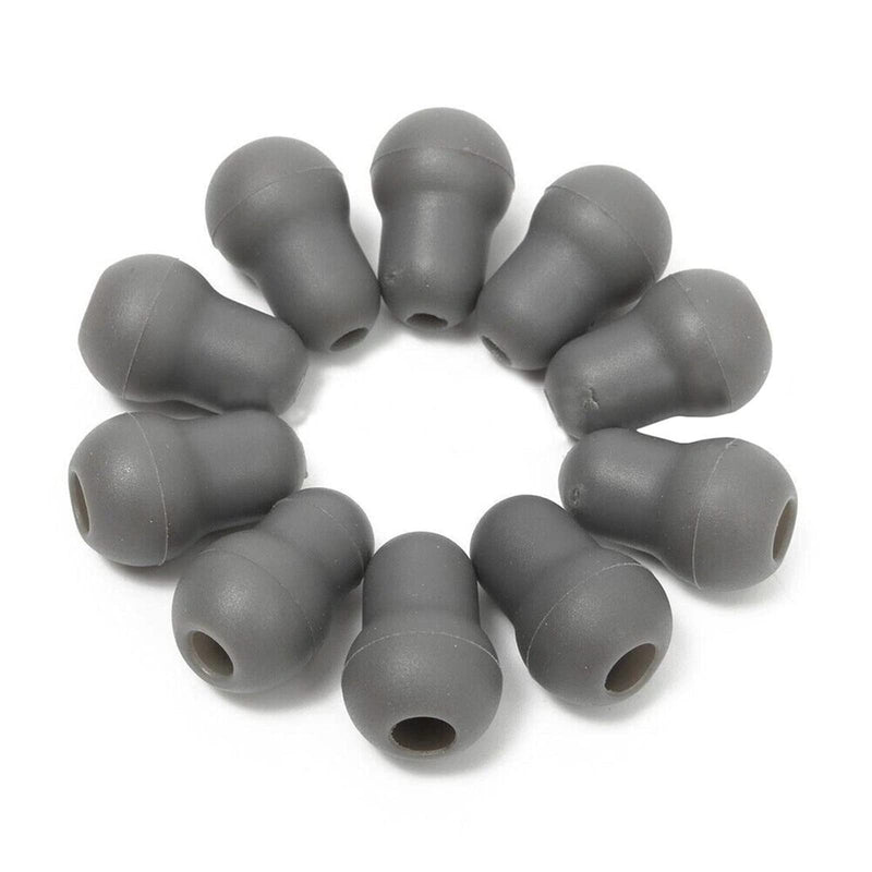 [Australia - AusPower] - 10Pcs Silicone Soft Earplug Eartips Earpieces for Littmann Stethoscope Reusable Grey 