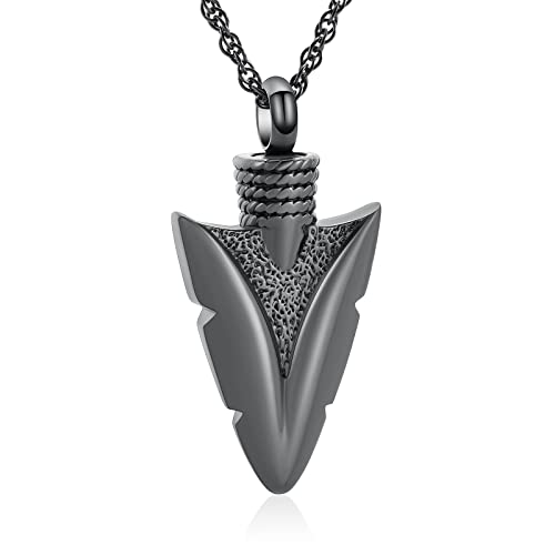 shajwo Arrowhead Urn Necklace for Ashes Gun