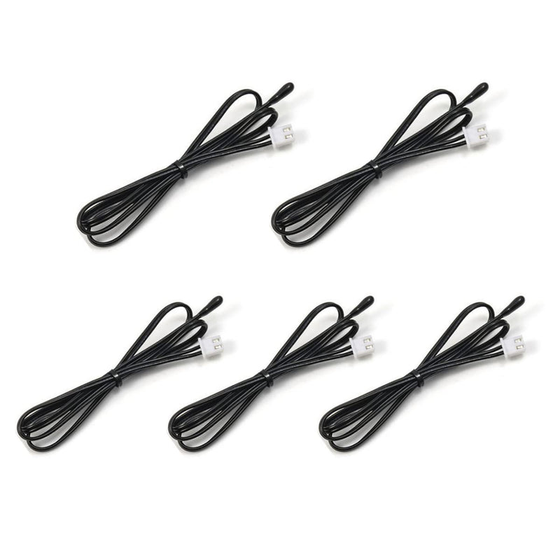 [Australia - AusPower] - 100K 3950 Ohm NTC Thermistor Temperature Sensor Probe,1% Precision Cable Length 1M with XH2.54-2P Plug for Air Conditioner (Pack of 5) 