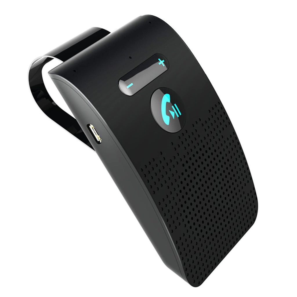 [Australia - AusPower] - Handsfree Bluetooth for Phone Car Kit, Wireless Bluetooth Car Speaker Auto Power On Navigation Assistant Car Visor Bluetooth Receiver with Back Clip, Cars Handsfree Speakerphone Adapter 