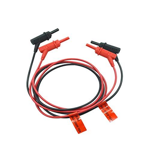 ITECH 10A banana plug test leads, red and black 1m pair for lab power supply and electronic load