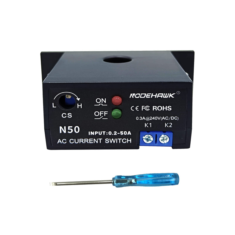[Australia - AusPower] - Current Sensing Relay AC Current Sensing Switch 0-50A Normally Closed Current Sensor Monitoring Relay (N50) Normally Open 50A 