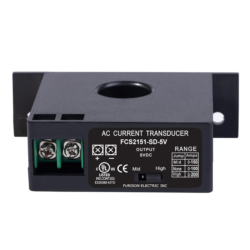 [Australia - AusPower] - Current Transmitter, FCS2151-SD-5V Current Transducer Transmitter Transformer Sensor AC Current Converter 0-200A 