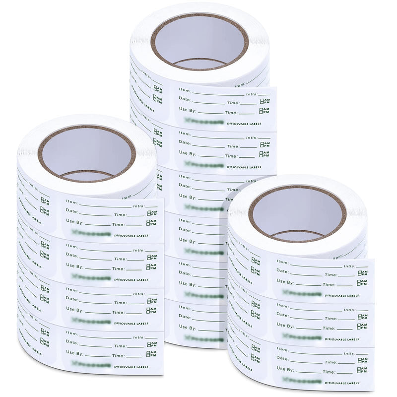 [Australia - AusPower] - Outus 3000 Pieces Food Labels for Containers 1 x 2 Inch Expiration Date Stickers Washable Meal Prep Food Storage Labels Freezer Tape Easy to Write for Home Kitchen Restaurant Supplies 
