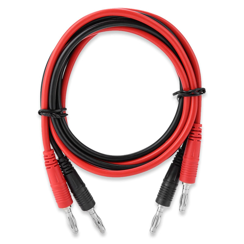 [Australia - AusPower] - Agatige Test Cable, P1041 2Pcs 4mm Banana Plug to Banana Plug Test Cable Multimeter Testing Cables Multimeter Clip Wires for Electrical Testing 