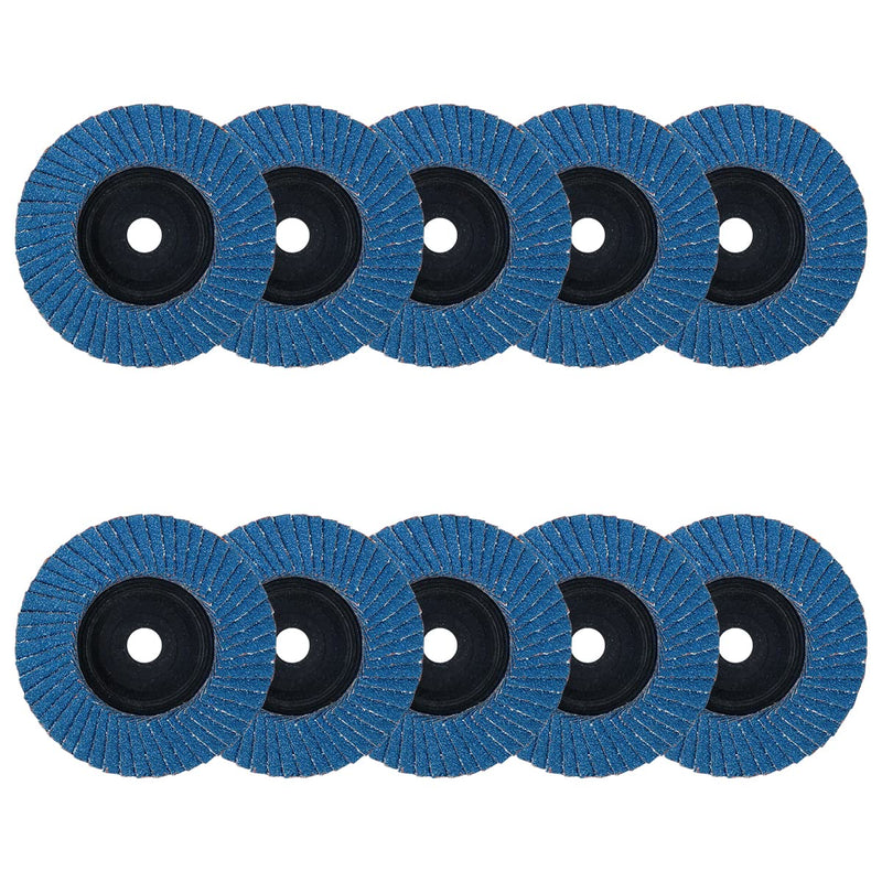 [Australia - AusPower] - 3 x 3/8 Inch Flap Disc for Angle Grinder, 80 Grit Flap Wheel for General Purpose Metal & Stainless Steel, Type 27 Grinding Wheel, 10PACK 