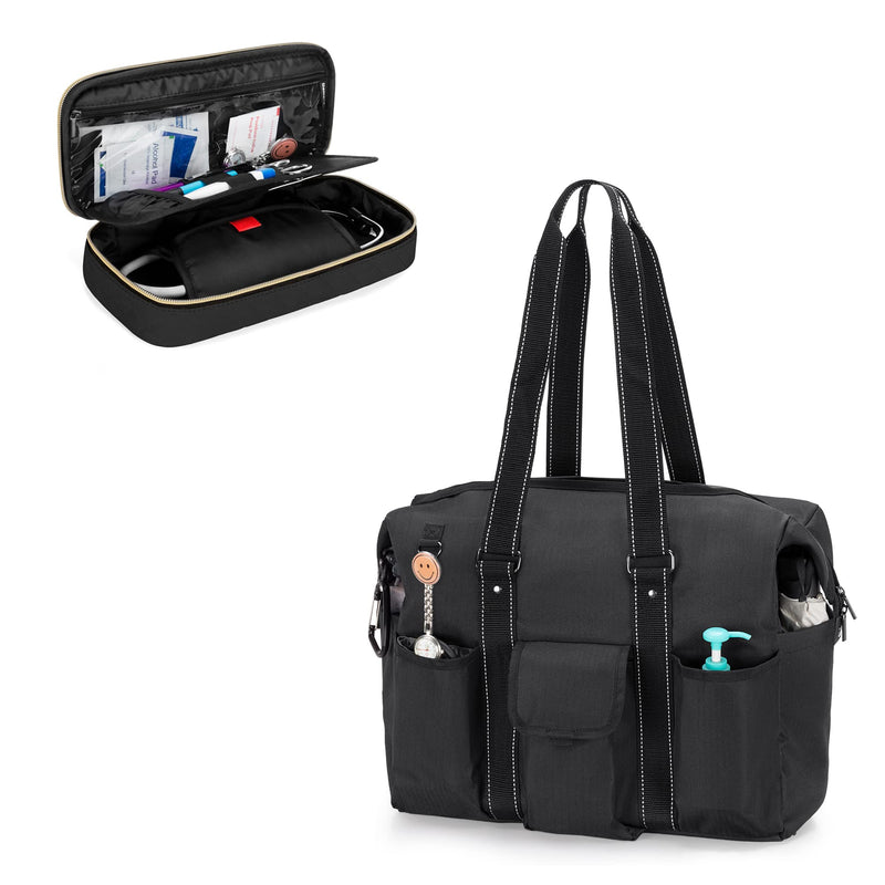 [Australia - AusPower] - Damero Protective Stethoscope Case with Divider, Nurse Bag for Work with Side Fasten Snaps 