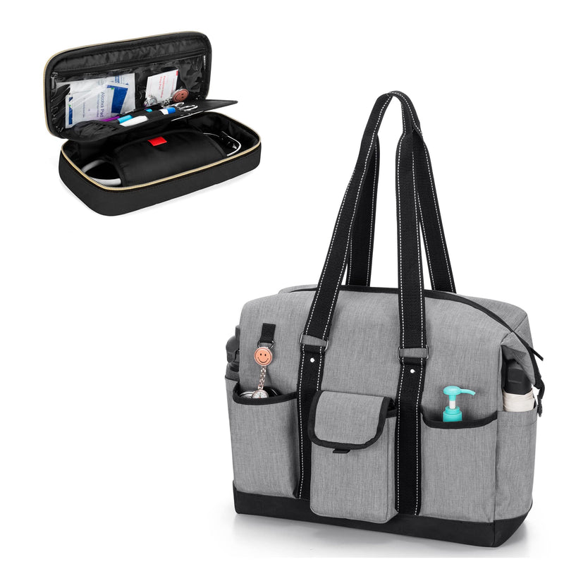 [Australia - AusPower] - Damero Protective Stethoscope Case with Divider, Utility Tote and Nurse Bag with Zip-Top Closure and Side Fasten Snaps 