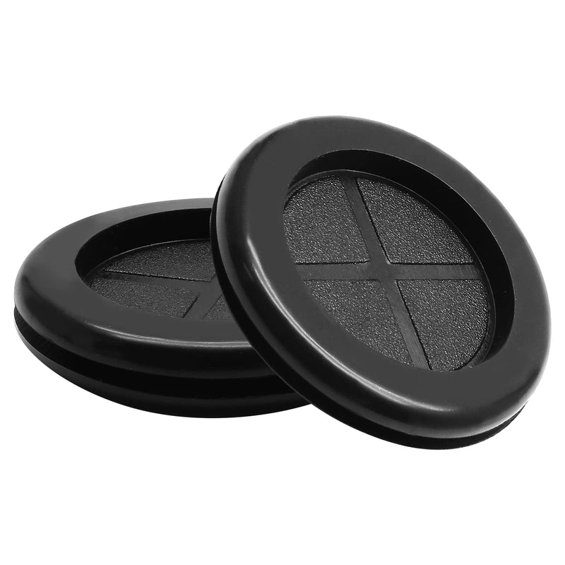 [Australia - AusPower] - 6 Pcs 2 Inch Rubber Grommet, 1-11/16" Inside Diameter 2" Drill Hole Double-Sided Black Synthetic Rubber Grommet for Wire Protection, Firewall Plug Round Grommet (43mm x 50mm) 2" Drill Hole(50mm) 6 