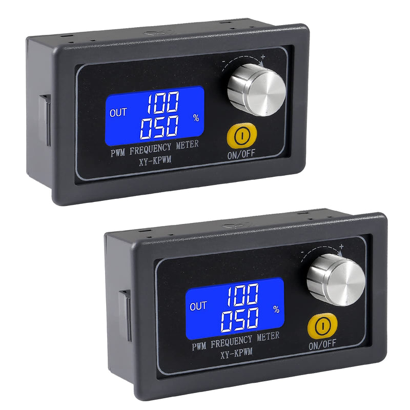 [Australia - AusPower] - 2pcs Signal Generator XY-KPWM 1-Channel 1Hz-150KHz PWM Pulse Frequency Generator DC 3.3V-30V 5-30mA Function Generator Duty Cycle Square Wave Generator Adjustable Module LCD Display 