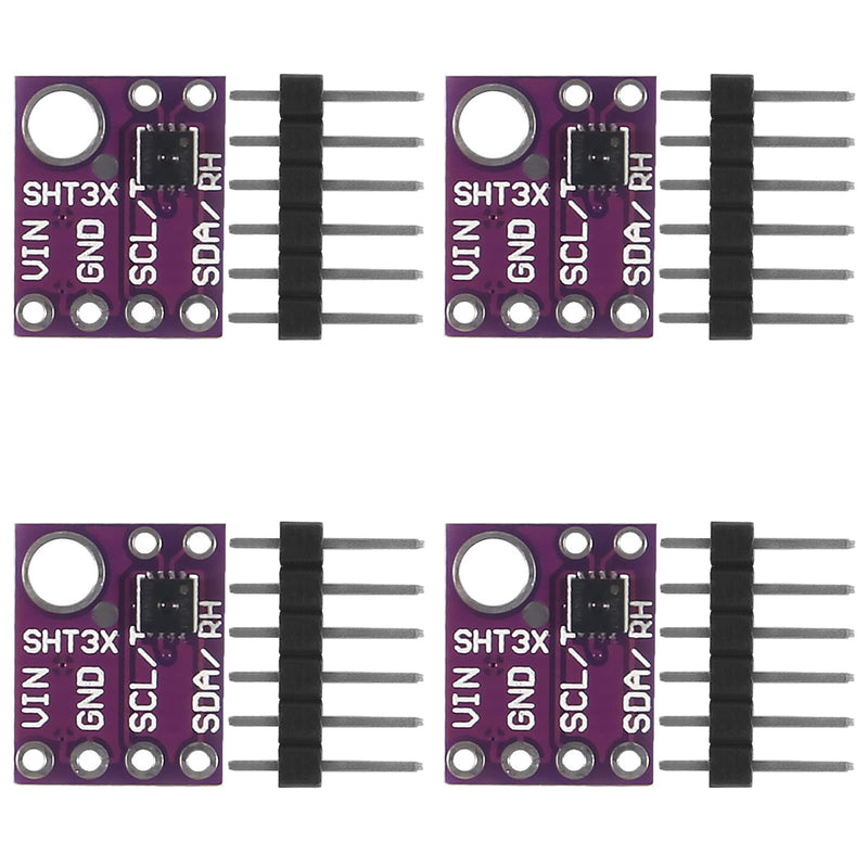 [Australia - AusPower] - 4pcs SHT31-D Temperature and Humidity Sensor GY-SHT31-D Breakout Digital Output Temperature and Humidity Sensor Module IIC I2C Interface 2.4V-5.5V 