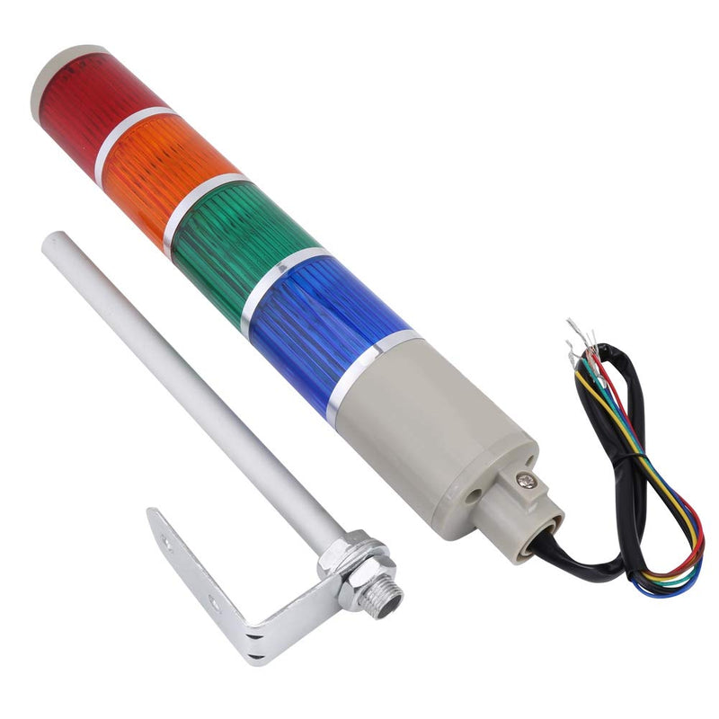 [Australia - AusPower] - LED Andon Tower Lights, 4 Stack Super Bright Light Station Kit Tower Stacklight Industrial Signal Warning Column Lamp Steady Four Color Three Modes Detachable Complicated Mechanical Equipment 