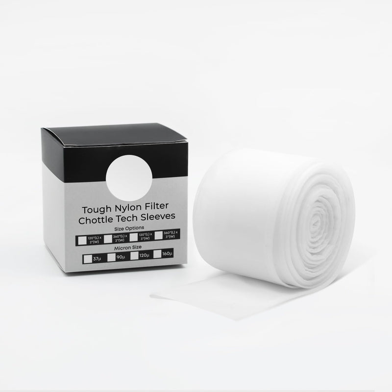 [Australia - AusPower] - Gutenberg's Tough Chottle Tech Tea Filter Tube Many Sizes | Nylon Filter Sleeve | Filter Screen Roll (2x360 inch, 120u (Micron)) 2x360 inch 120u (Micron) 