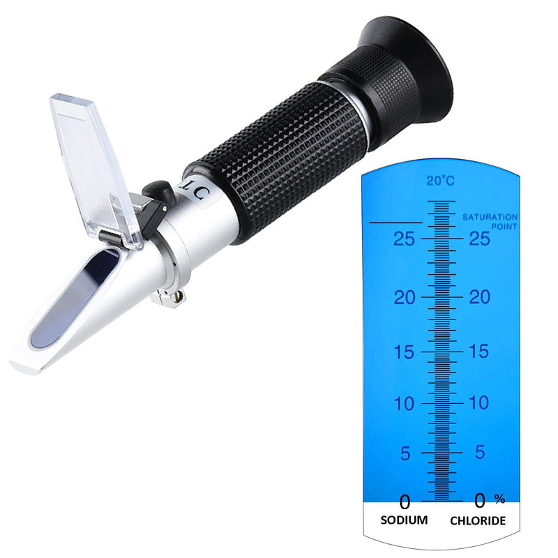 [Australia - AusPower] - Salinity Refractometer 0~28% for Measuring Sodium Chloride Content in Brine, Seawater and Industry, Nacl Refractometer Salinometer Brine Refractometer for Pickles Curing Foods Making 0-28% 