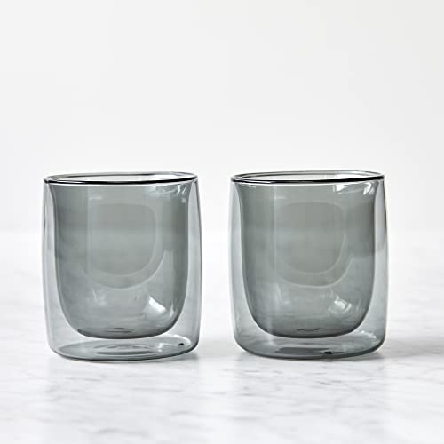 ZWILLING Sorrento 2-pc Double-Wall Tumbler Glass Set - Smoke Grey, 9-oz, 266ml