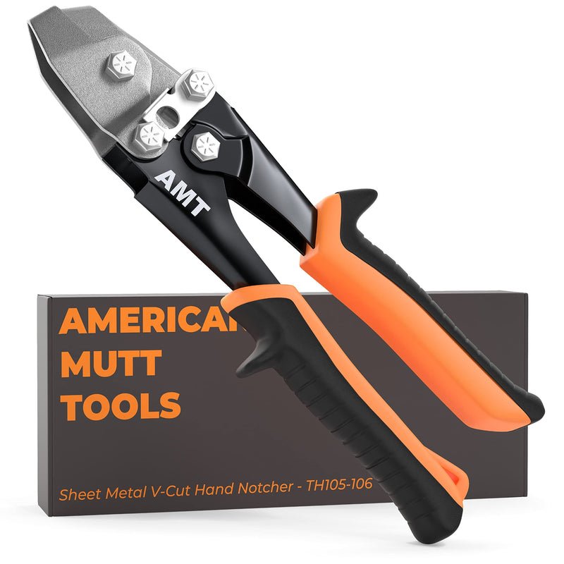 [Australia - AusPower] - AMERICAN MUTT TOOLS Sheet Metal Hand Notcher, Sheet Metal V Notcher – Cuts 30 Degree V Notch in Sheet Metal – Ductwork Notching Tool, Upholstery Hand Notcher, Sheet Metal Notcher, Ductwork Tools 