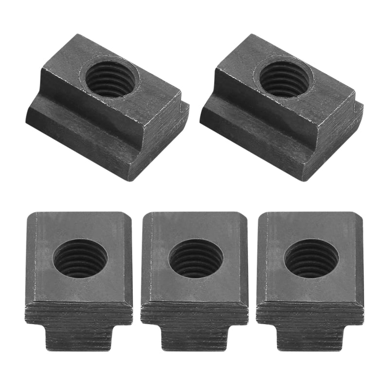 [Australia - AusPower] - 5 PCS M10 T-Slot Nut, Black Oxide Finish Table Slot, 3/8 Threads T Slot Rail 