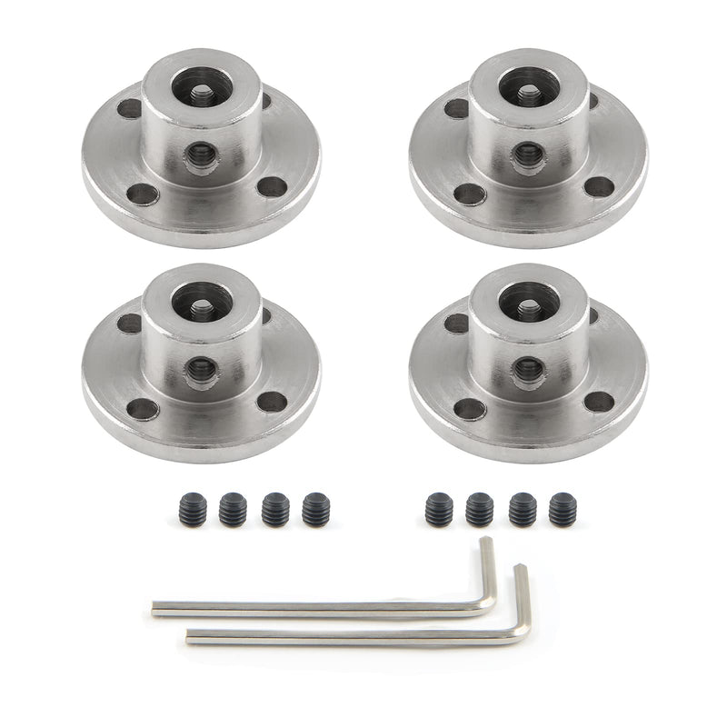 [Australia - AusPower] - 4 PCS 10mm Flange Shaft Coupling, Rigid Flange Coupling Motors Guide Shaft Support Coupler, High Hardness Coupling Connector Flanged Shaft Mount for DIY RC Model Motors 4PC 