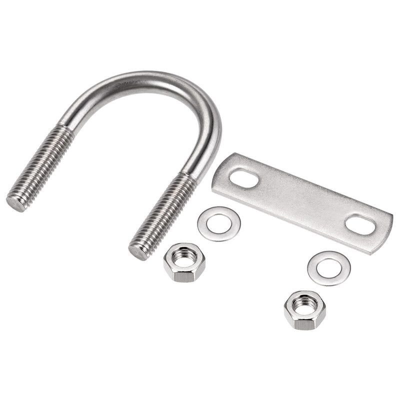 [Australia - AusPower] - METALLIXITY U Bolts 2 Sets (M8x40x65mm), Round U Bolt 304 Stainless Steel with Accessories - for Construction, Pipe M8x40x65mm 