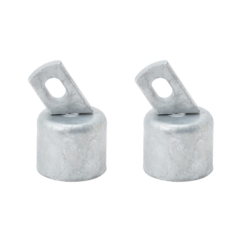 [Australia - AusPower] - Top Rail End 1-5/8", VIVIDA Chain Link Fence Rail End, Galvanized Steel, for 1-5/8" OD Top Rail Pipe, 2 PCS 1-5/8" SILVER (2 PCS) 