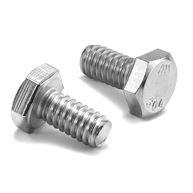 [Australia - AusPower] - 3/8-16 x 1/2" Hex Head Screw Bolt, 10Pcs 18-8 (304) Stainless Steel, Fully Threaded, Plain Finish, by SG TZH 10 3/8-16 x 1/2" 