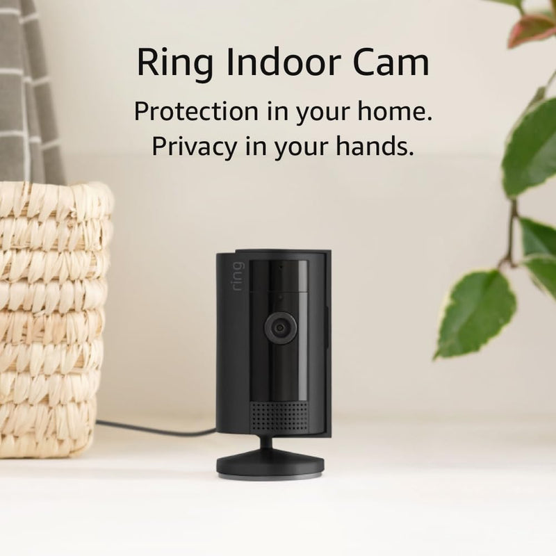 [Australia - AusPower] - Ring Indoor Cam (2nd Gen) | latest generation, 2023 release | 1080p HD Video & Color Night Vision, Two-Way Talk, and Manual Audio & Video Privacy Cover | Black 1 Camera Device only 