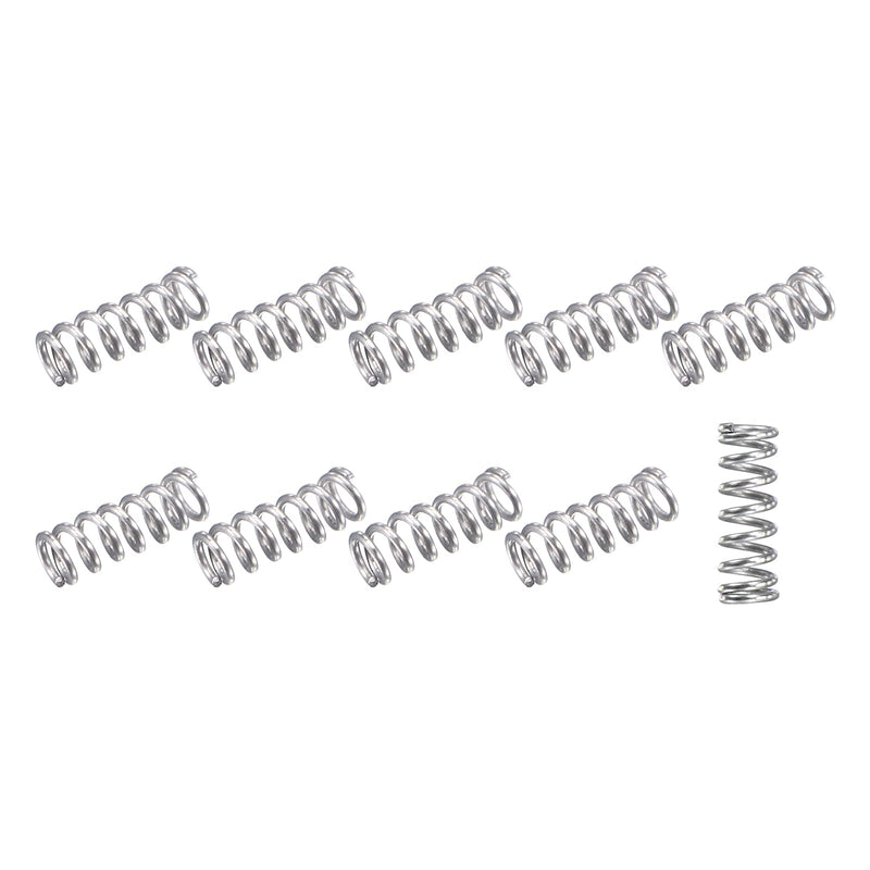 [Australia - AusPower] - Compression Springs (0.3x2mm OD,5mm Free Length) 10Pcs, 304 Stainless Steel Extension Spring - for Shop Home Repairs, DIY Projects, Silver Tone 0.3mm x 2mm x 5mm 