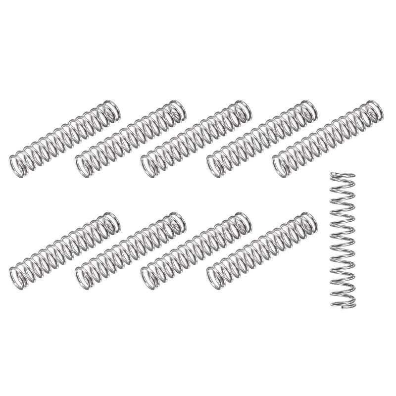 [Australia - AusPower] - Compression Springs (1x8mm OD,40mm Free Length) 10Pcs, 304 Stainless Steel Extension Spring - for Shop Home Repairs, DIY Projects, Silver Tone 1x8mmx40mm 