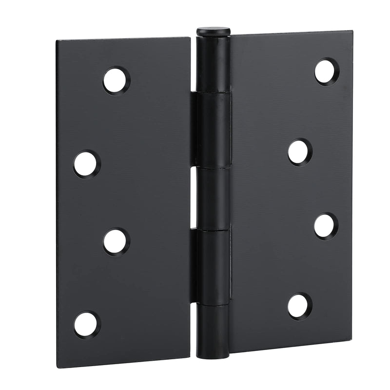 [Australia - AusPower] - goldenwarm 3 Pack Matte Black Door Hinges 4 x 4 Inch Door Hinges Black Interior Door Hinges with Square Corners 3pack-Square Corner 