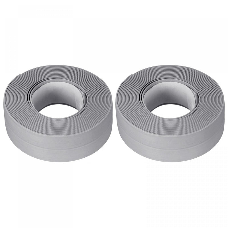 [Australia - AusPower] - uxcell Waterproof Seal Caulk Strip Tape Self Adhesive 0.87"W x 10.5'L PVC Sealing Tape for Kitchen Bathroom Grey 2Pcs 