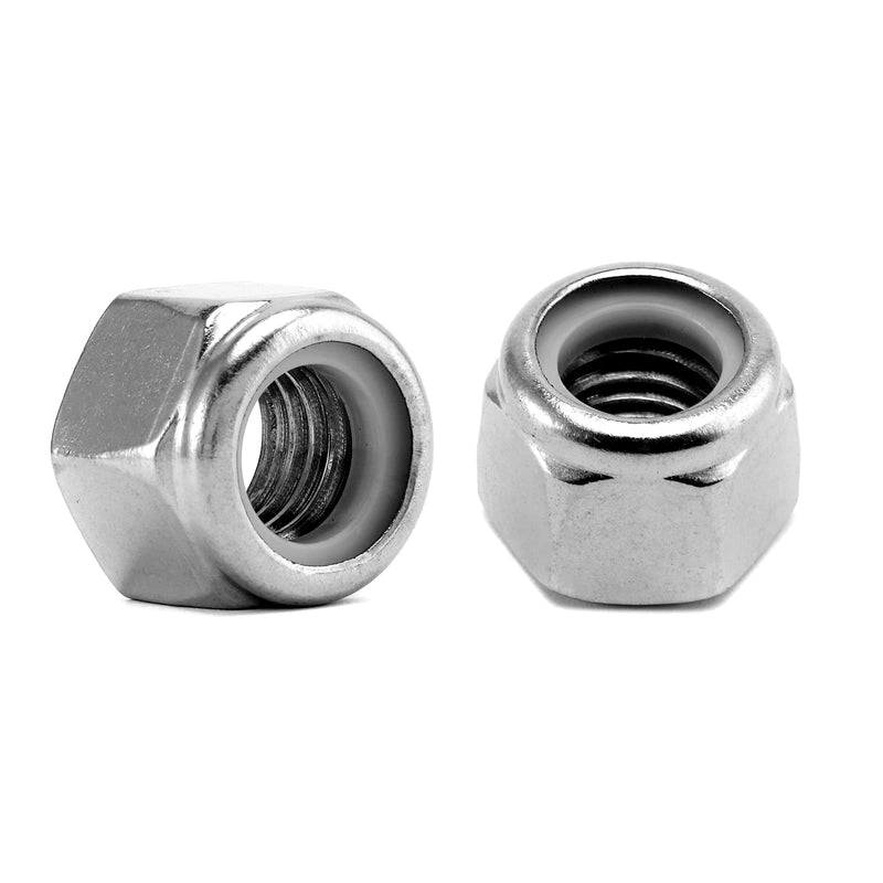 1/2-13 Nylon Insert Hex Lock Nuts 50Pcs 304 Stainless Steel Locknuts, Hex Drive, Bright Finish, by SG TZH 50 1/2-13