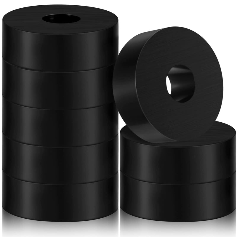 [Australia - AusPower] - Fabbay Multi Purpose Rubber Spacer 1 Inch OD x 3/8 Inch ID x 1/2 Inch Thickness Black Round Rubber Washers Anti Vibration Rubber Bushings Spacers Washers for Home and Car Accessories(8 Pcs) 8 