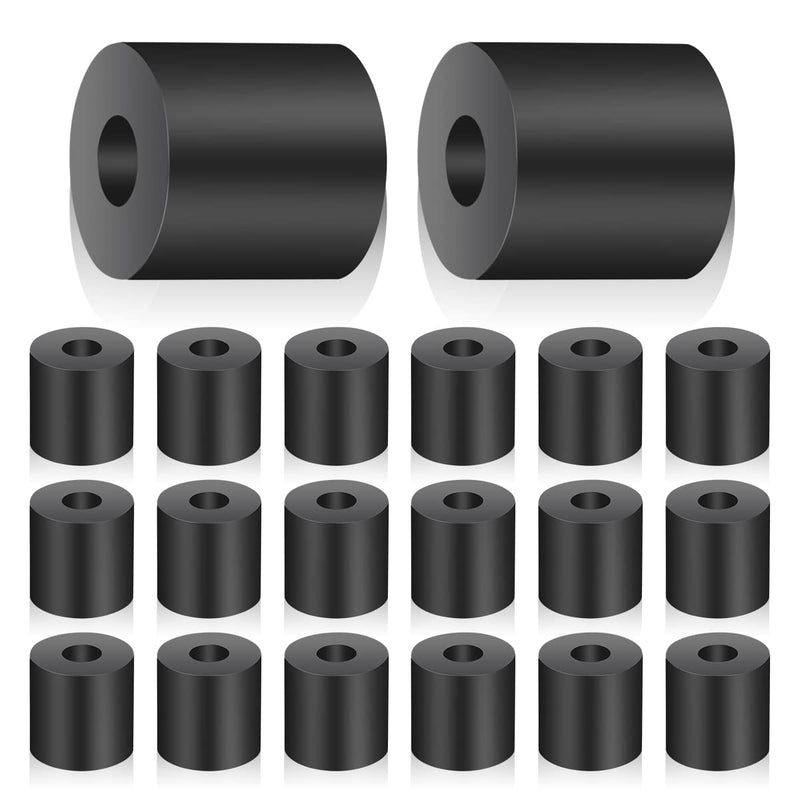 [Australia - AusPower] - 20Pcs Tear Resistant Multi-Purpose Rubber Spacer 1" OD x 3/8" ID x 1" Thick Rubber Bushing Solid Smooth Round Neoprene Rubber Washers for Car,Motor,Bars Accessories 20 