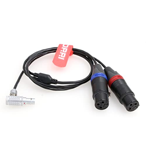 Audio Inputs Cable Dual XLR 3-Pin Female to 0B 6Pin for ARRI Alexa Mini LF Camera RA 6P-2*3xlr female