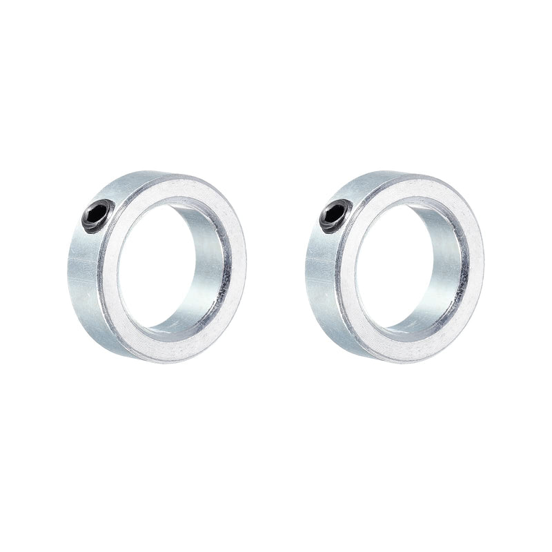 [Australia - AusPower] - MECCANIXITY Shaft Collar 1" Bore Zinc Plated Carbon Steel Set Screw Style Clamping Collars Silver Tone 2 Pack 1 Inch 