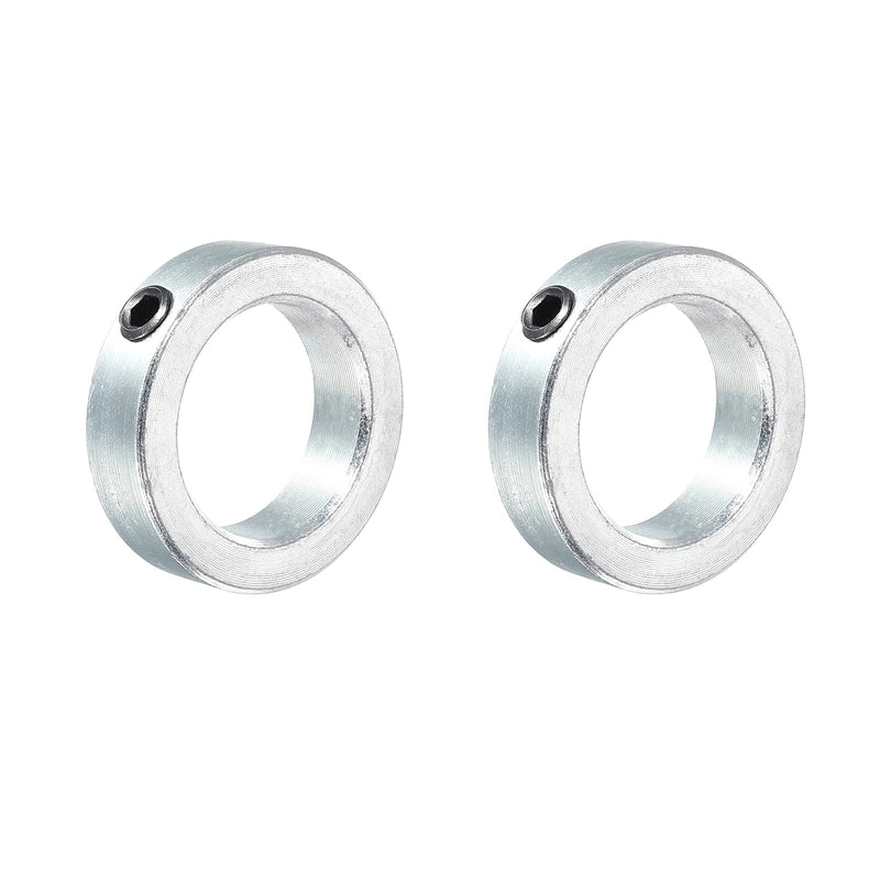 [Australia - AusPower] - MECCANIXITY Shaft Collar 1-1/8" Bore Zinc Plated Carbon Steel Set Screw Style Clamping Collars Silver Tone 2 Pack 1-1/8" 