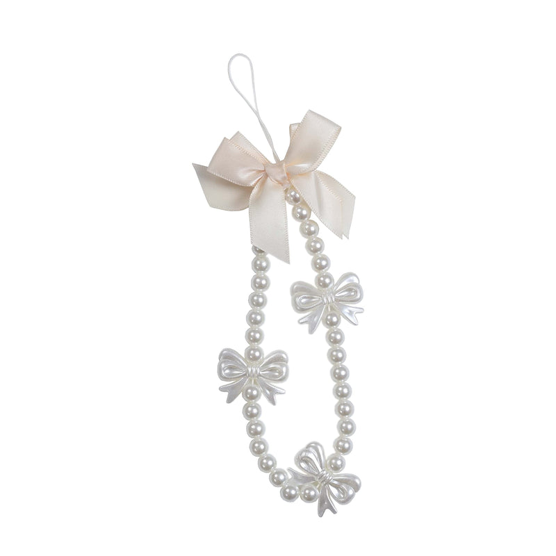 [Australia - AusPower] - Phone Charms Strap,Pink Cute Phone Charms Aesthetic Love Phone Chain Girl Beaded Phone Strap Pearl Beaded Phone Lanyard Jewelry(pearl butterfly) 