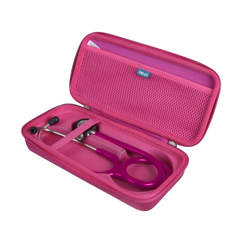 [Australia - AusPower] - Hard Travel Case for 3M Littmann Classic III Monitoring, Lightweight II S.E, MDF Acoustica Deluxe Stethoscope (Only Case) (Plum Red) Plum Red 