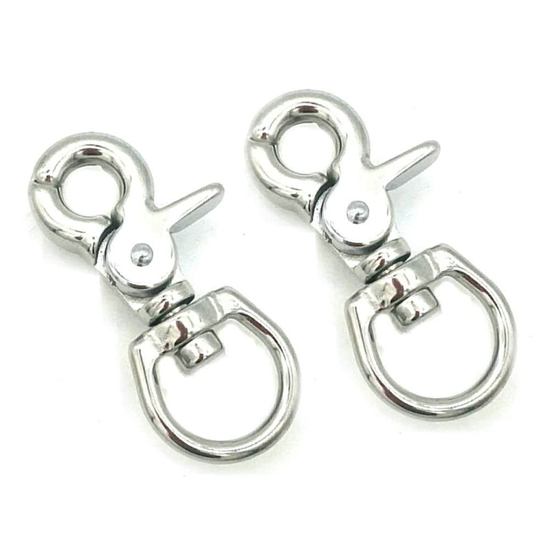 [Australia - AusPower] - 316 Stainless Steel Swivel Eye Trigger Snap Hook Great for Pet Leashes Bag Straps,2 Pack (2-1/2") 2-1/2" 
