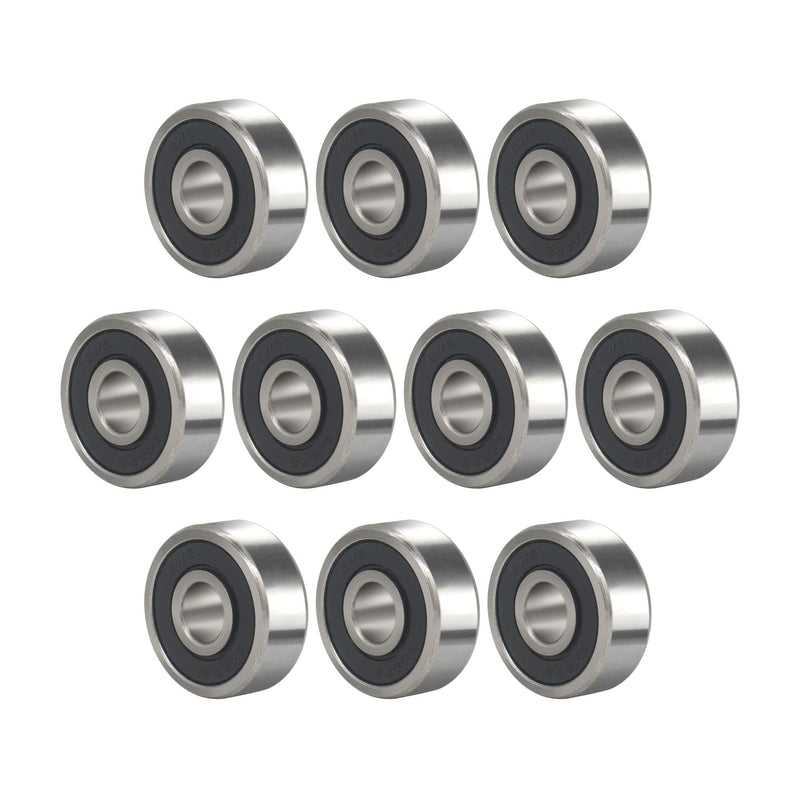 [Australia - AusPower] - R4A-2RS 10 PCS Deep Groove Ball Bearing ID 1/4"×OD 3/4"×Width 9/32" Double Black Rubber Sealed Ball Bearing Chrome Steel P0 Z2 Bearing for Industrial Machine,Power Tools R4A-2RS Size 1/4"×3/4"×9/32" 