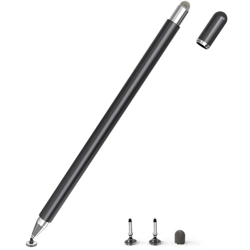 [Australia - AusPower] - 2023 Upgraded 2-in-1 Stylus Pen for All Touchscreen, Professional Student Children Tablet Pen for Class, Notes, Video Clips, Compatible with iOS/Android, Apple iPad/iPhone/Samsung/Lenovo etc. Black 