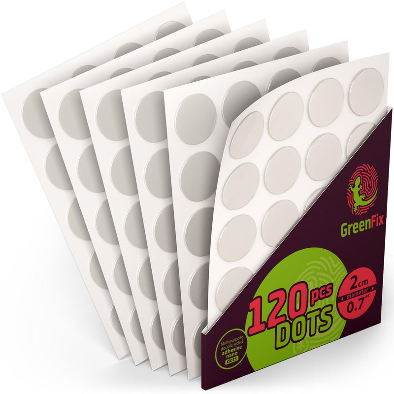 [Australia - AusPower] - Sticky Dots Double Sided 120PCs - Poster Putty Removable Non Marking - Adhesive Dots Picture Hangers Without Nails - Double Sided Tape Sticky Pads for Crafts Hanging Balloon Stickers 0.7" x 0.7" 120 