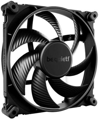 be quiet! Silent Wings 4 140 mm PWM Fan, Optimised Fan Blades, Exceptionally High Performance, Maximum Air Pressure, Almost Inaudible, 6-Pin Fan Motor, Fluid Dynamic Bearing black